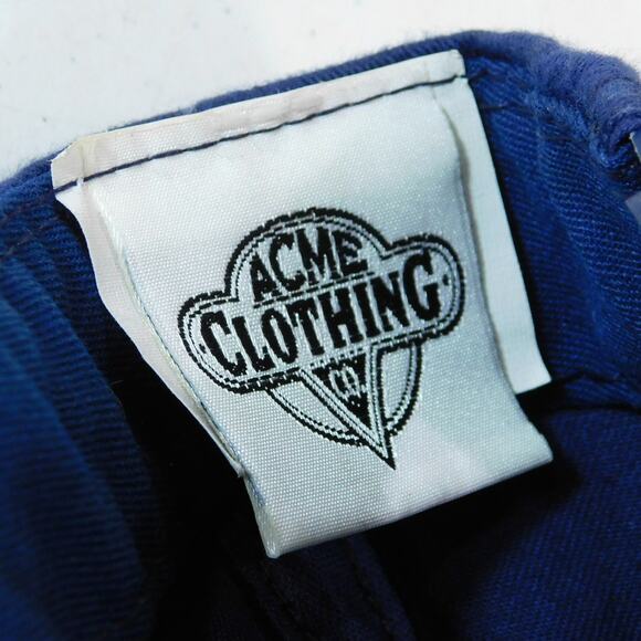 Vintage Bugs Bunny Hat Snapback Acme Clothing Fuzzy B Blue Red Adjustable 90s - Picture 7 of 7